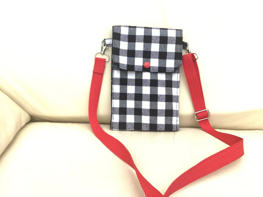 Cross body mobile phone bag, adjustable strap phone bag