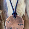 Swifts - Handmade Etched Copper Pendant Necklace