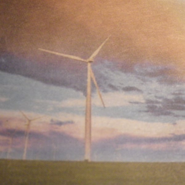  The Windfarm,  A4 unframed ,mounted,free hook & easel, free shipping Ref 2361