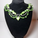 Green chocker style necklace 