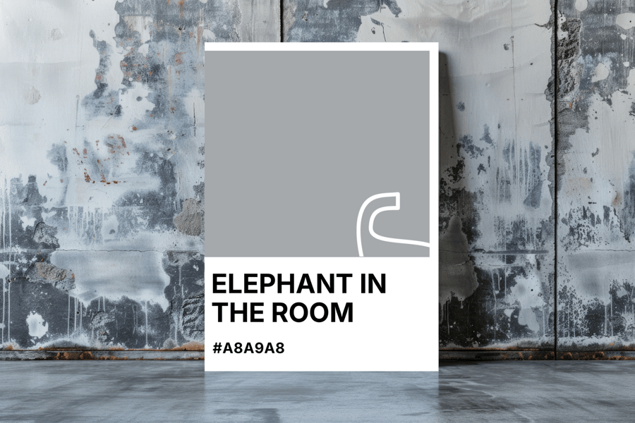 ELEPHANT IN THE ROOM Greeting Card – Colour Swatch Series (A6, Blank Inside)