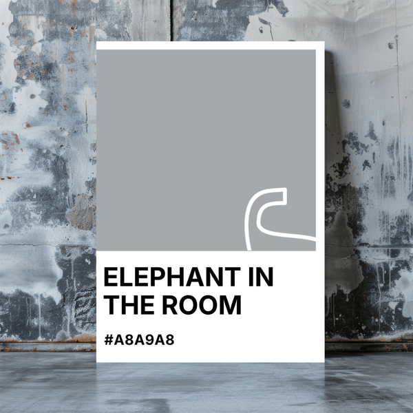 ELEPHANT IN THE ROOM Greeting Card – Colour Swatch Series (A6, Blank Inside)
