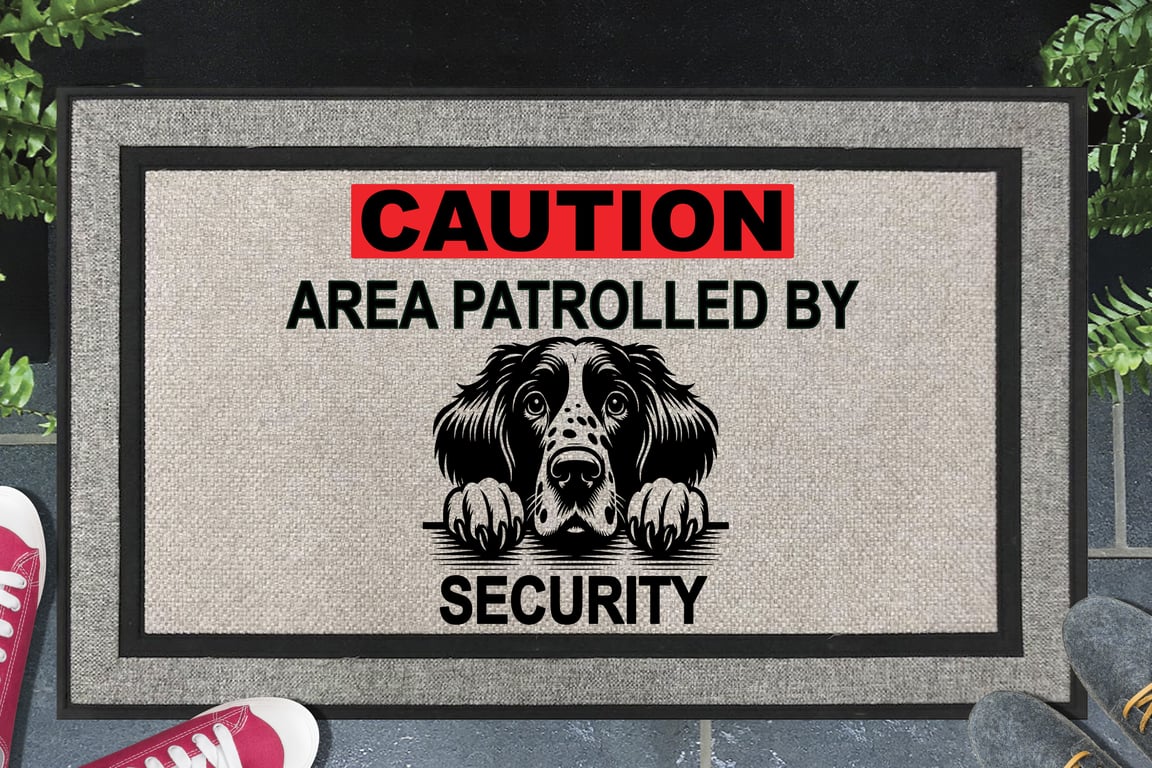 English Setter Security Door Mat - All Weather Doormat 45x70cm 