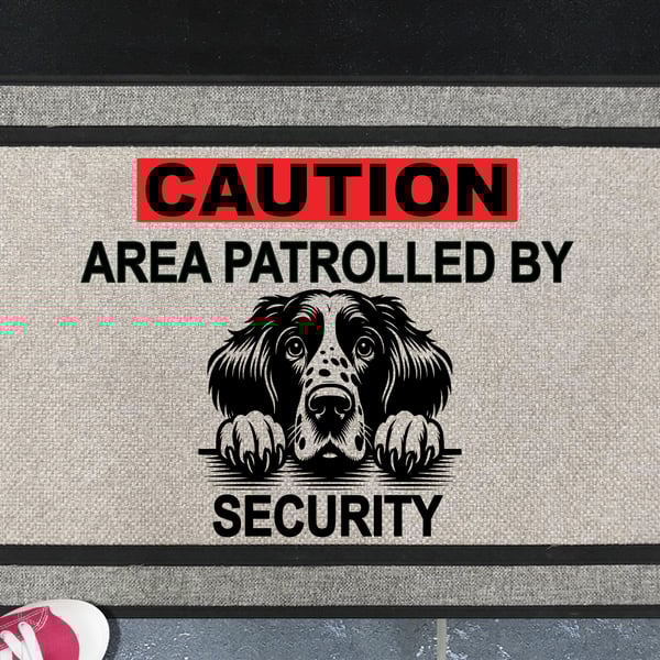 English Setter Security Door Mat - All Weather Doormat 45x70cm 