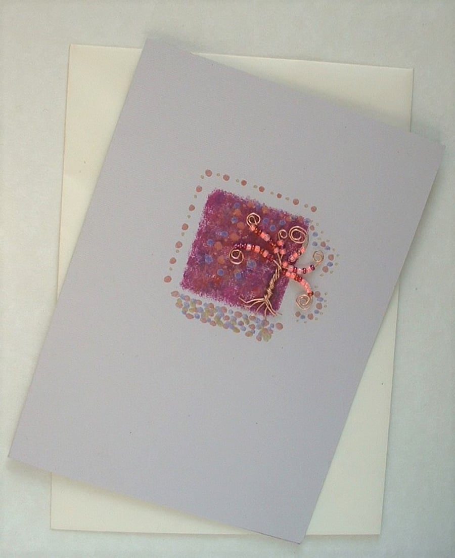 Pink Blossom Tree Greeting Card