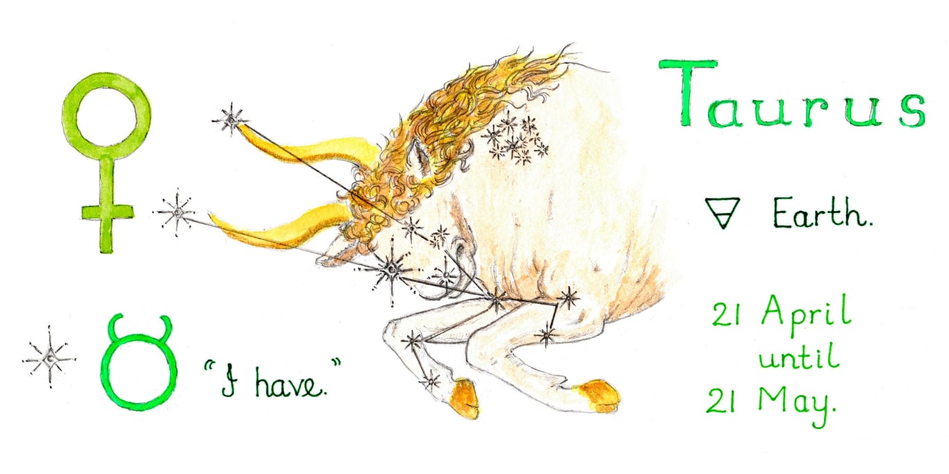 Astrology star sign Taurus print