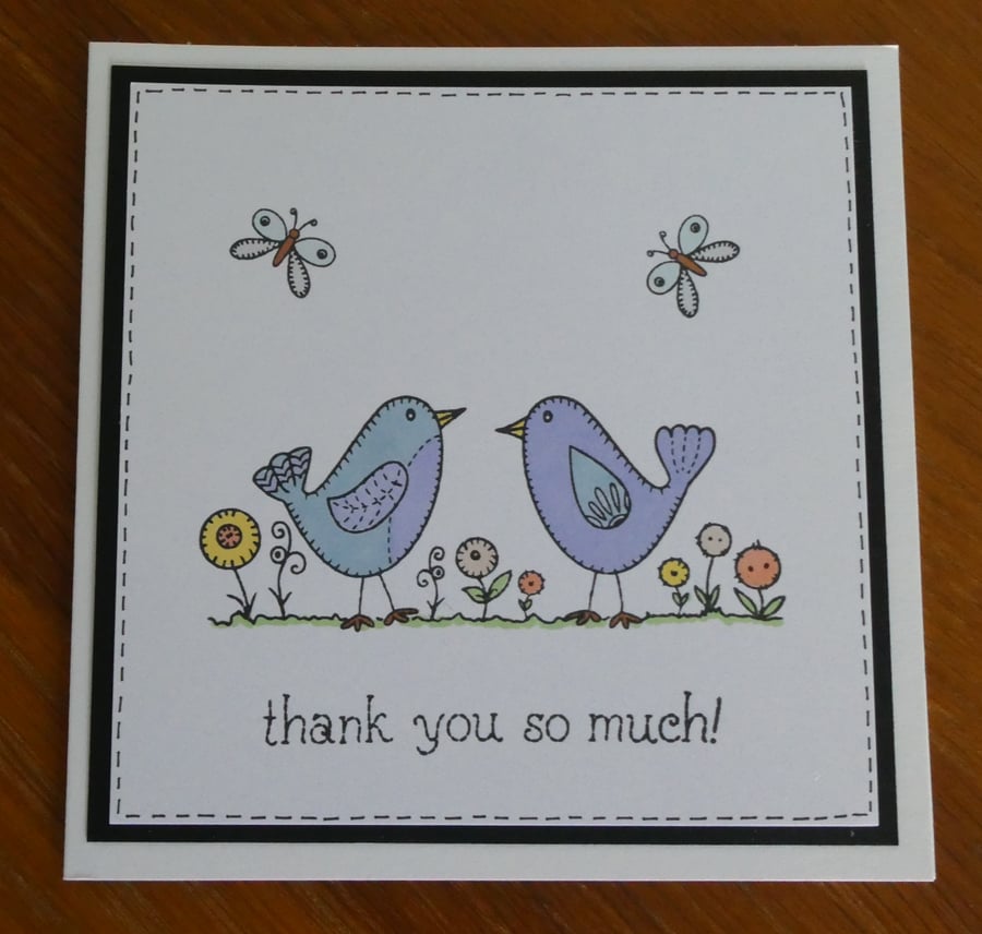 Thank You Card - Birds