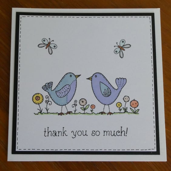 Thank You Card - Birds