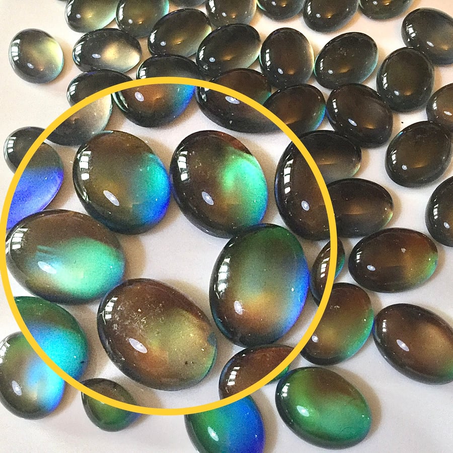 Colour Changing Mood Stones, Oval Mood Cabochons, Unique, Great for Mood Rings