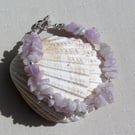 Lilac Kunzite Gemstone Beaded Bracelet "Heather Mist"