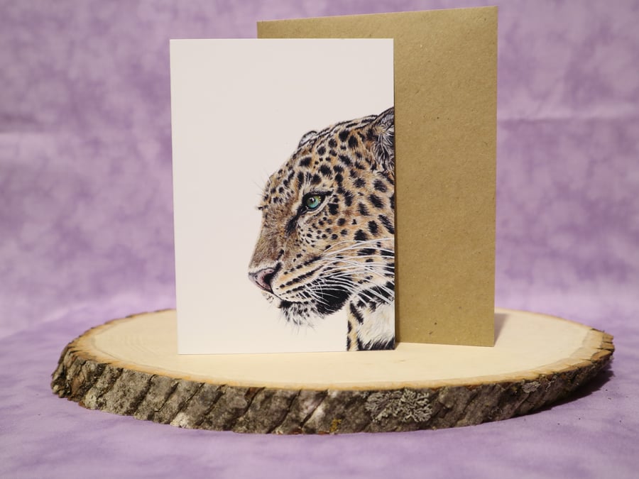 Leopard A6 any occasion greeting card