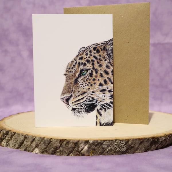 GC2  Leopard A6 any occasion greeting card
