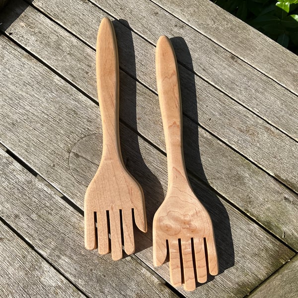 Maple Wood Salad Servers (WS12)