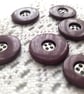 Burgundy and silver 4-hole flat buttons, vintage buttons - Image 4