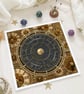 Personal Astrological Art - The Steampunk 'Tempus Fugit' Deluxe Astrology Chart 