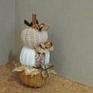 Handmade crochet pumpkin autumn decoration