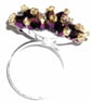 Beautiful Deep Purple Crystal Bead Ring - UK Free Post - Image 2