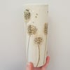 Ceramic Cylinder Dandelions Vase