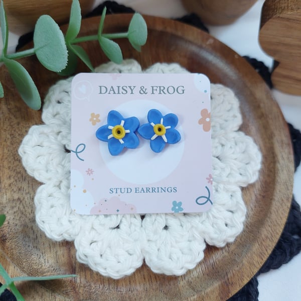 Forget me not stud earrings