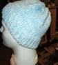 Beautiful mens white and blue knit beanie  - Image 1
