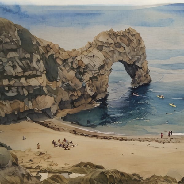 A5 Greeting Card Durdle Door, Dorset