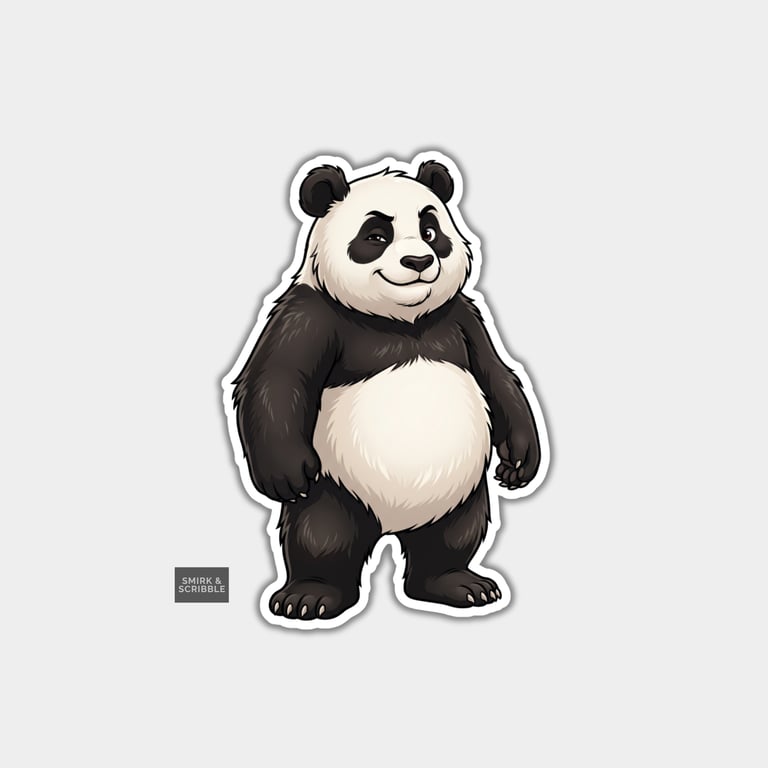 Funny Vinyl Die Cut Sticker For Adults - Panda 