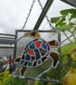 Stained Glass Suncatcher,  Multi Coloured Turtle for Internal Windows - Image 1