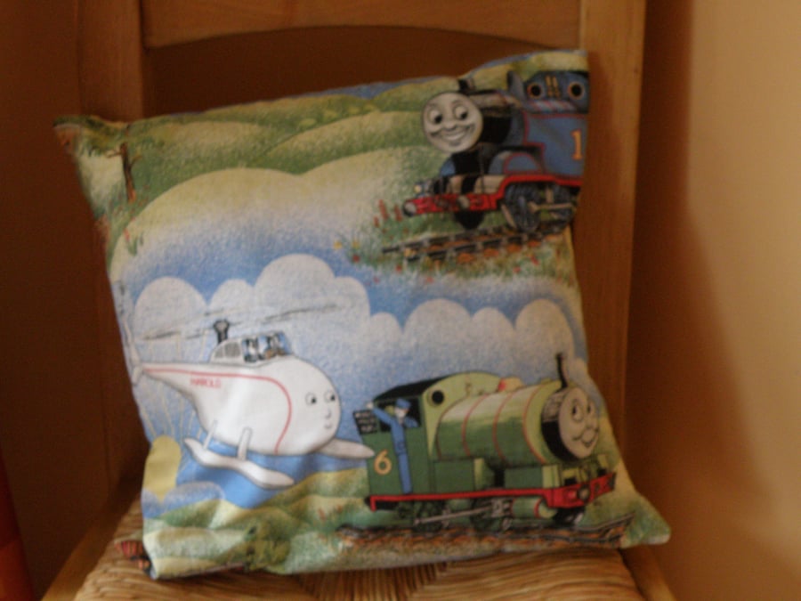 Vintage childrens train cushion