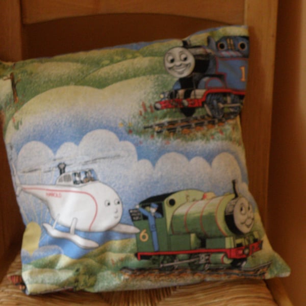 Vintage childrens train cushion