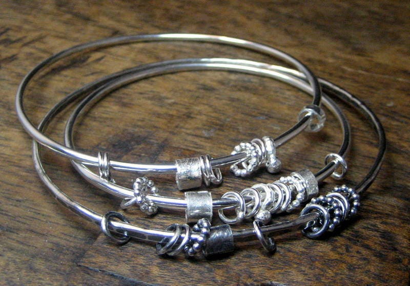Sterling Silver kinetic Bangle