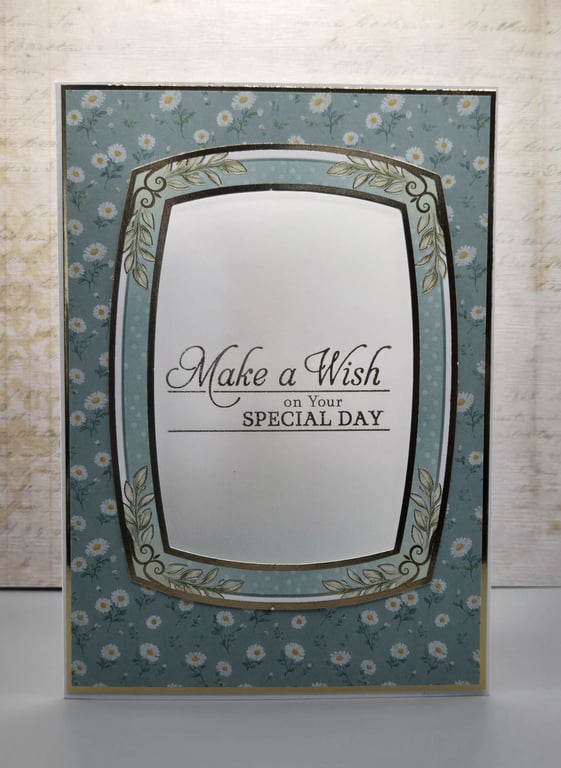 Make A Wish Birthday Card, Handmade Goose Birthday Card, Special Day Card