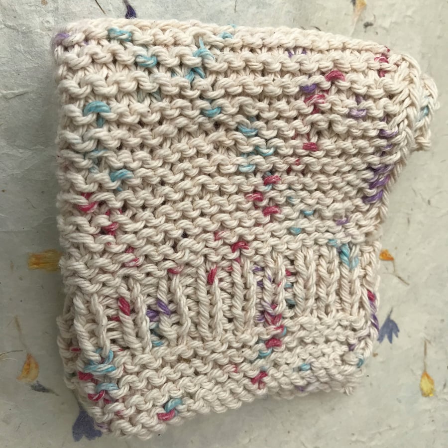 Hand knitted wash cloth 
