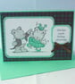 Handmade anniversary card - dancing bears  - Image 1