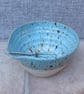 Salad dressing sauce mixing pouring drizzle bowl hand thrown stoneware pottery - Image 1