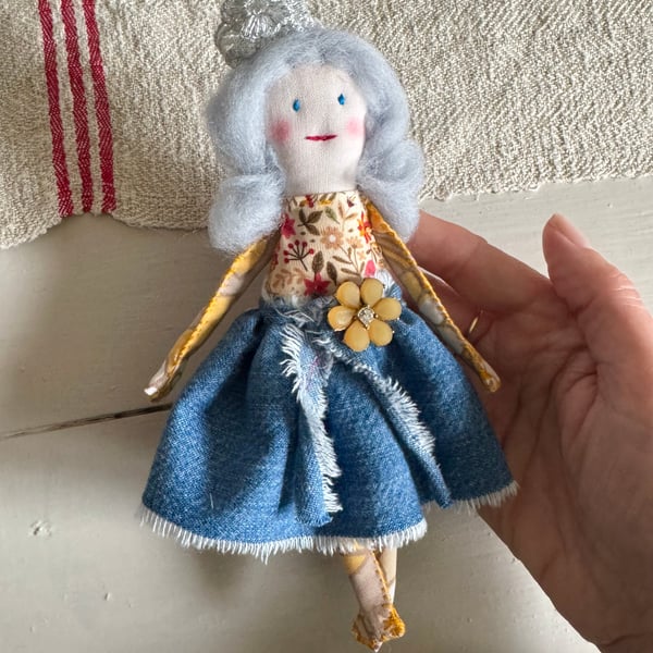 She Wanted A Tiara The Silver Haired Handmade Collectible Doll 