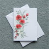 hand painted blank greetings card ( ref F 138)