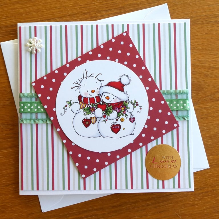 Snowman Couple Christmas Card