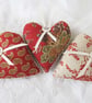 SET OF 3 LAVENDER BAGS - HEART SHAPED