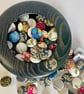 Pick and mix package of 10 hand covered buttons  - Image 2