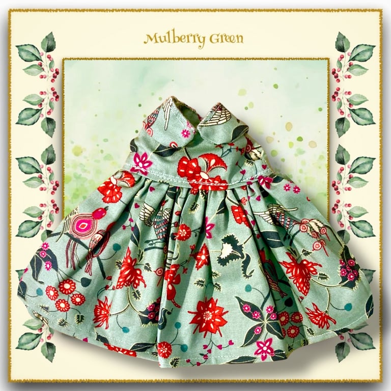 Turquoise and Red Dress