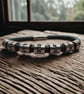 Personalised Leather Bracelet with Seven Hand Stamped Rings - Free Delivery - Image 5