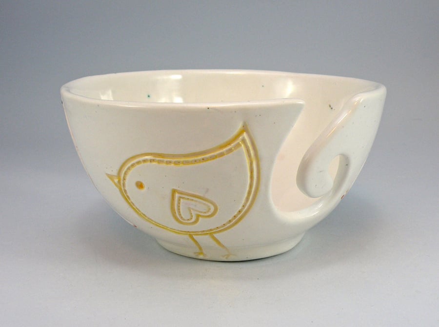 Bird Design Large Yarn Bowl Knitting Bowl Crochet Bowl Crochet Bowl Knitter Bowl