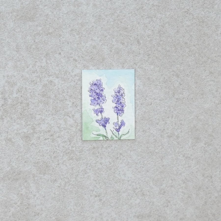 Miniature Watercolour Illustration 'Lavender'