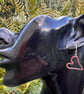 Copper Heart Dangle Earrings  - Image 4