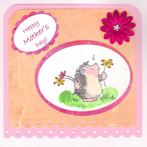 Peachy Mother's Day Hedgehog