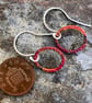  Copper Textured Circle Dangle  Earrings - Image 3