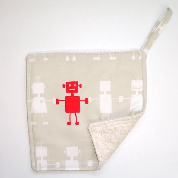 Robot Pot Holder Red Potholder Grab Mat Kitchen Chef's Pad 