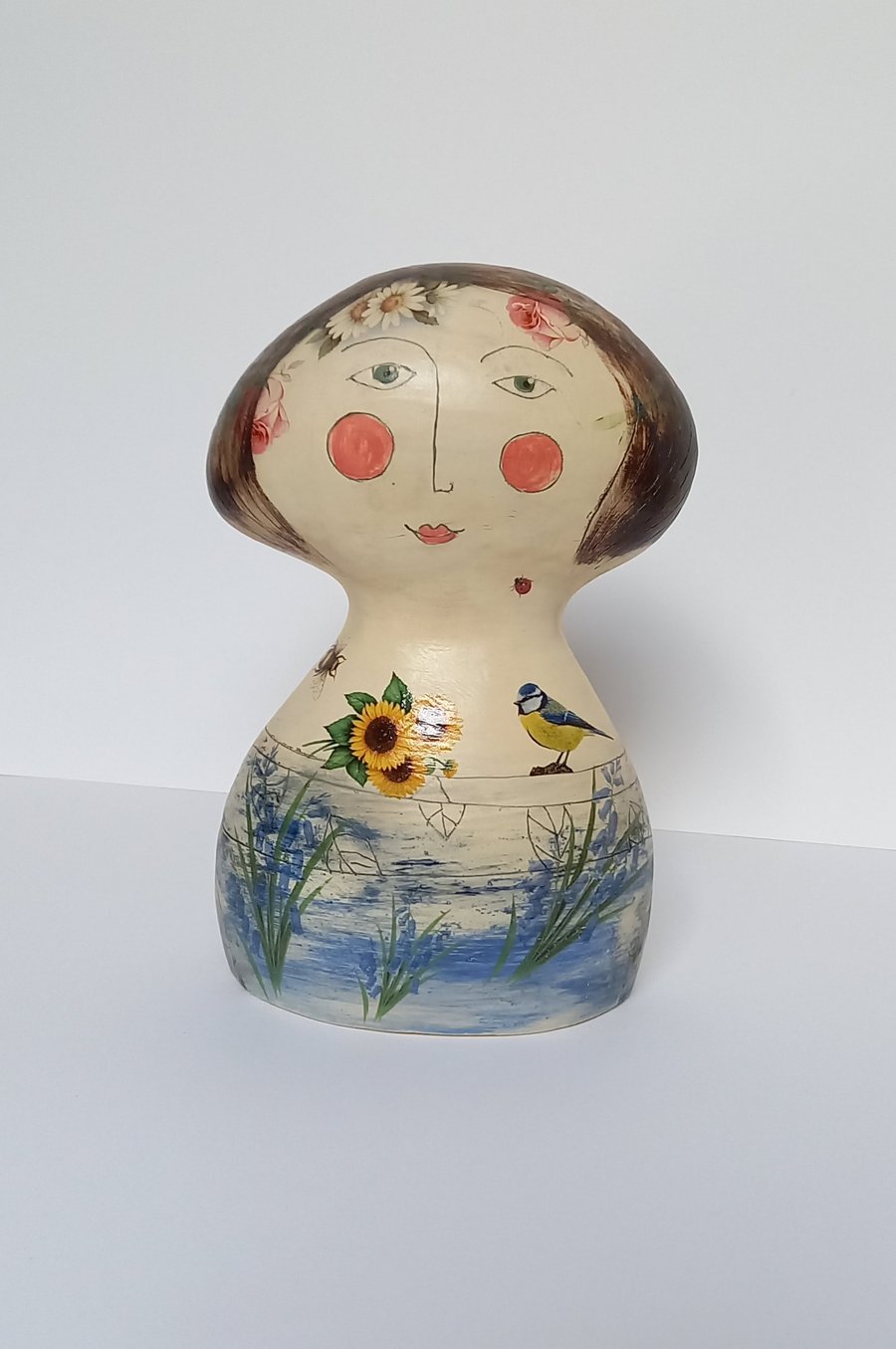 Figurative ceramic vase 