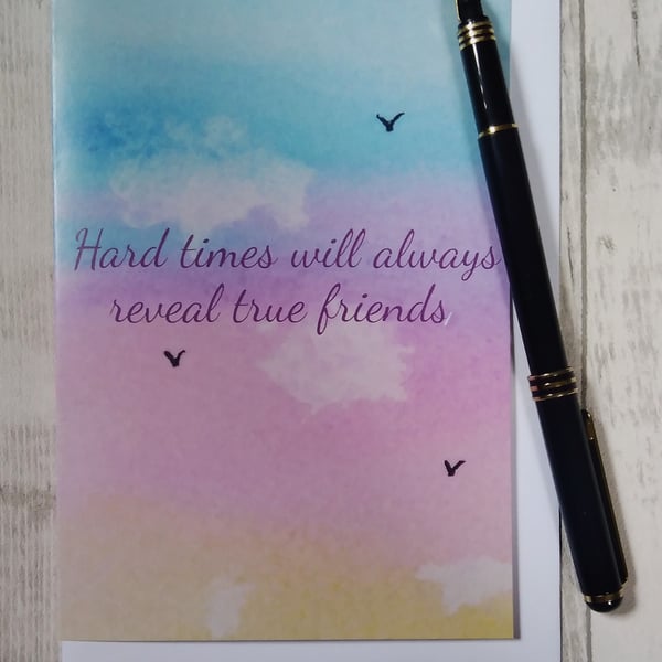 Friends card. Thinking of you card. Sky card. (Printed)