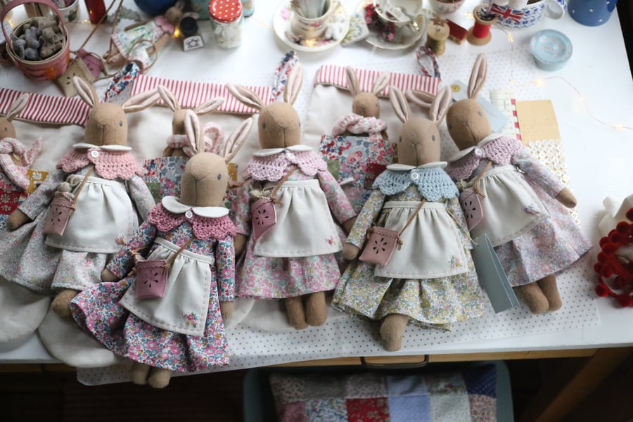 Pre order - 1 Heirloom Liberty Bunny